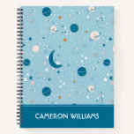 Blue Sky &amp; Space Pattern Notebook
