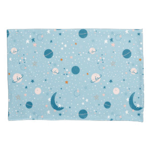 Blue Sky & Space Pattern Pillow Case