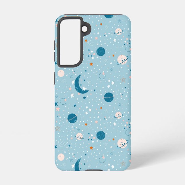 Blue Sky & Space Pattern Samsung Galaxy Case (Back)