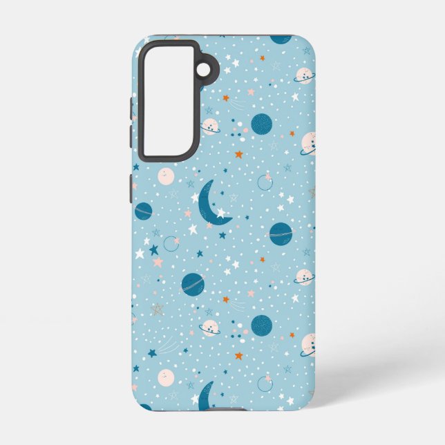 Blue Sky & Space Pattern Samsung Galaxy Case (Back)