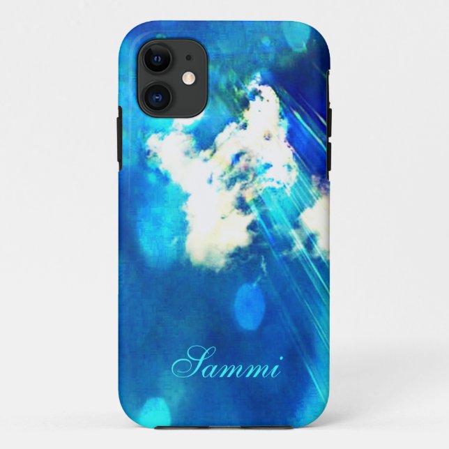 Blue Sky Sparkle iPhone 5 case *Personalize* (Back)