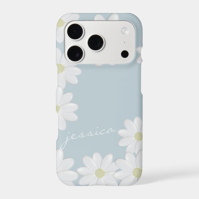 Blue Sky Springtime Daisies Custom Iphone Case (Back)