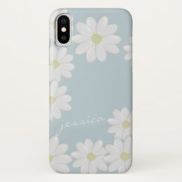 Blue Sky Springtime Daisies Custom iPhone X Case