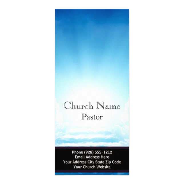 Blue Sky Stairs Church Rack Card, Ministry Card | Zazzle