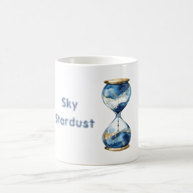 Blue Sky Stardust Hourglass Coffee Mug (Center)
