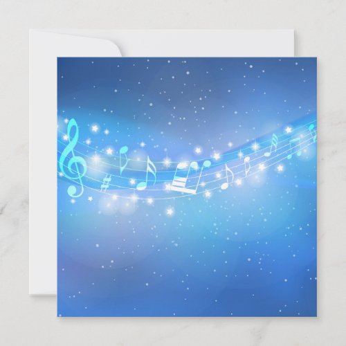 Blue Sky Stars  And Music Notes