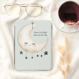Blue Sky Stars Happy Moon Eyelashes Kindle Cover