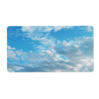 Blue Sky Themed Shipping Labels