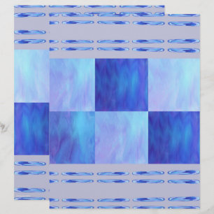 Blue Sky Tiles Scrapbook Paper 2-Sided Page