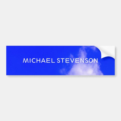 Blue Sky Unique Chic Modern Minimal Bumper Sticker