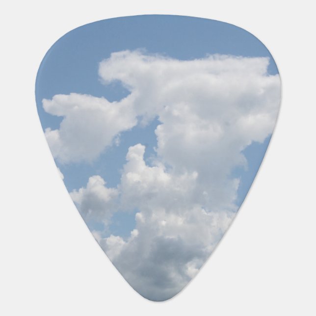 Blue Sky White Cloud Guitar Pick (Front)