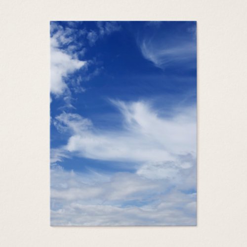 Blue Sky White Clouds Background - Customized Business Card Template