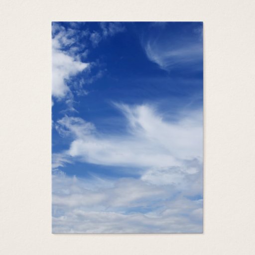 Customizable Blue Sky White Clouds Background - Customized Business Card Template