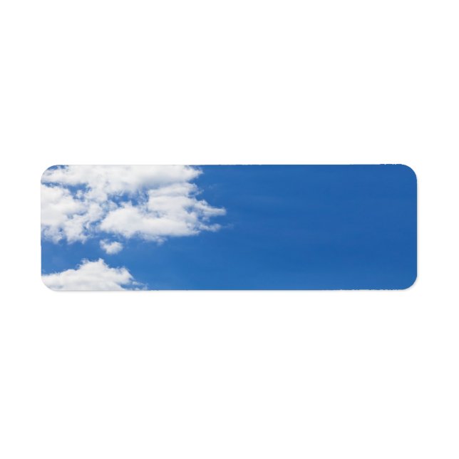 Blue Sky White Clouds Background Customized Blank Label (Front)