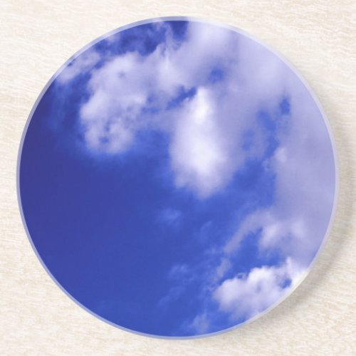 Blue Sky  White Clouds Coaster