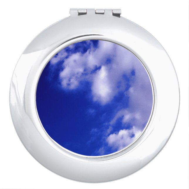 Blue Sky & White Clouds Compact Mirror (Front)