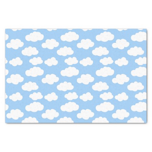 Blue Sky White Clouds Decoupage  Tissue Paper