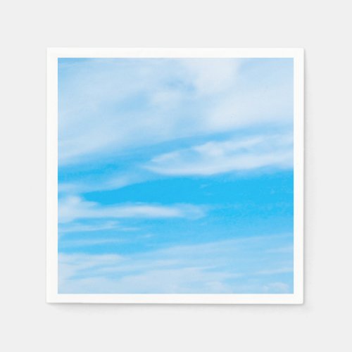Blue Sky White Clouds Elegant Template Modern Napkins