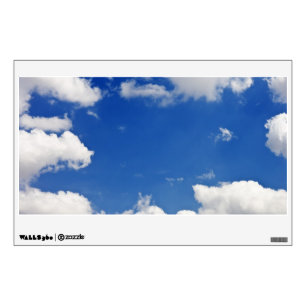 Blue Sky White Clouds Heaven Template Wall Decal