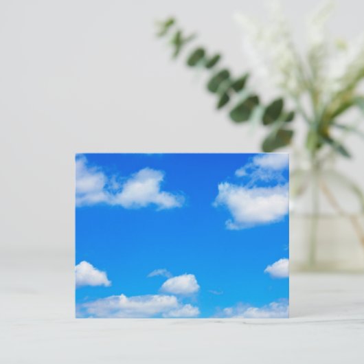 Blue Sky White Clouds Heavenly Cloud Background (Standing Front)