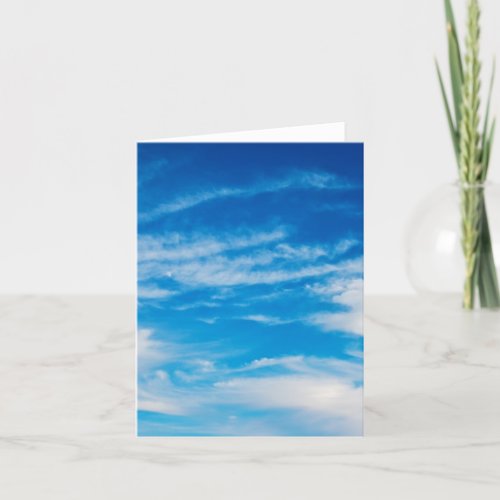 Blue Sky White Clouds Heavenly Cloud Background Card