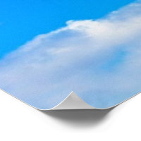 Blue Sky White Clouds Heavenly Cloud Background Poster