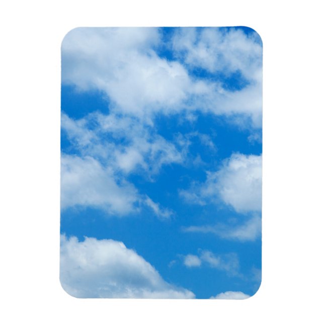 Blue Sky White Clouds Heavenly Skies Background Magnet (Vertical)