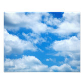 Blue Sky White Clouds Heavenly Cloud Background Poster