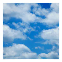 Blue Sky White Clouds Heavenly Cloud Background Poster