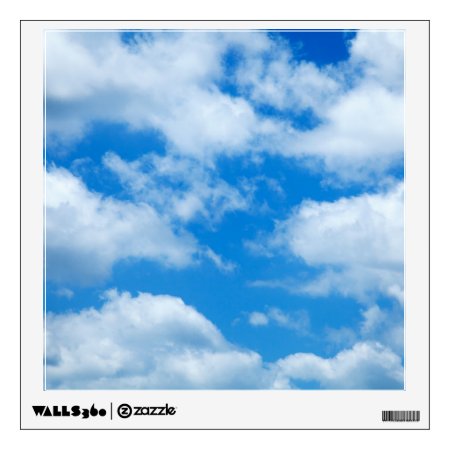 Blue Sky White Clouds Heavenly Skies Background Wall Sticker