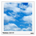 Blue Sky White Clouds Heavenly Skies Background Wall Sticker at Zazzle