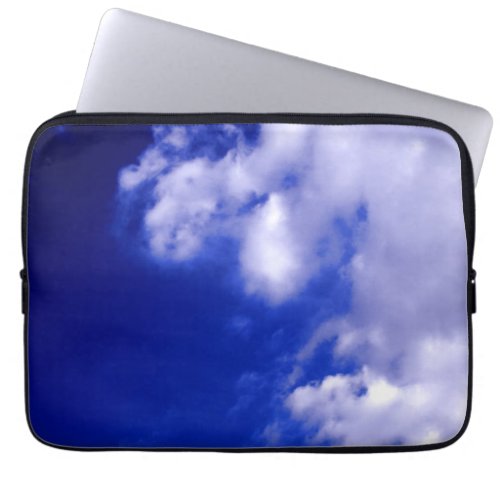 Blue Sky  White Clouds Laptop Sleeve