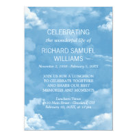 Blue Sky White Clouds Life Celebration Invitation
