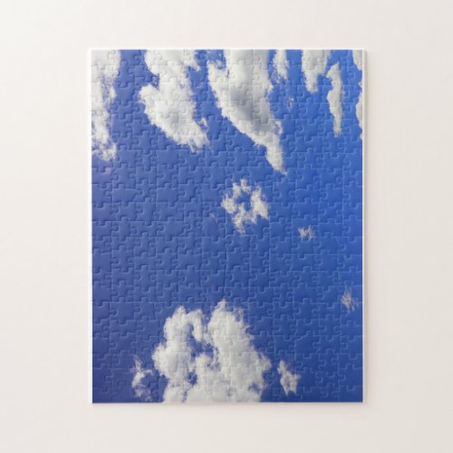 Blue Sky white Clouds Photo Jigsaw Puzzle