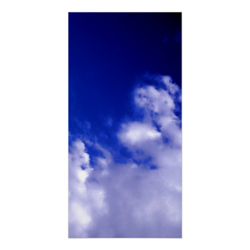 Blue Sky  White Clouds Poster