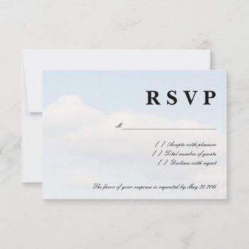 Blue Sky White Clouds Rsvp Wedding Cards by photoedit at Zazzle