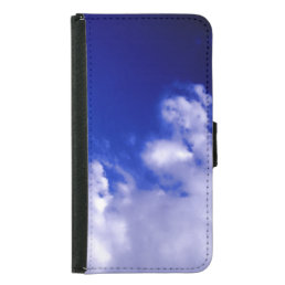 Blue Sky &amp; White Clouds Samsung Galaxy S5 Wallet Case