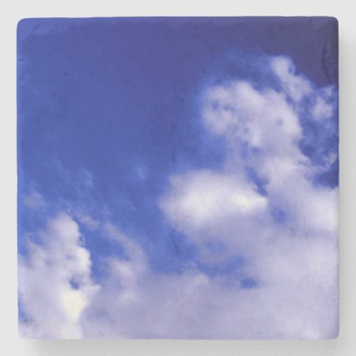 Blue Sky  White Clouds Stone Coaster