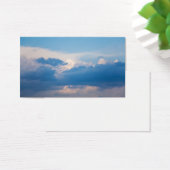 Blue Sky White Clouds Sunrise Background Template (Desk)