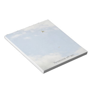 Blue Sky with Birds Personalized Notepad