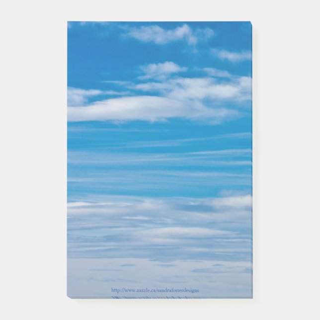 Blue Sky With Cloud Streaks Post-it Notes (Front)