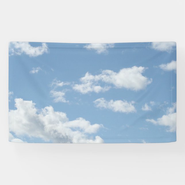 Blue sky with clouds backdrop banner (Horizontal)