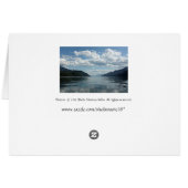 Blue Sky with Clouds Lake Reflections Blank Card (Back Horizontal)