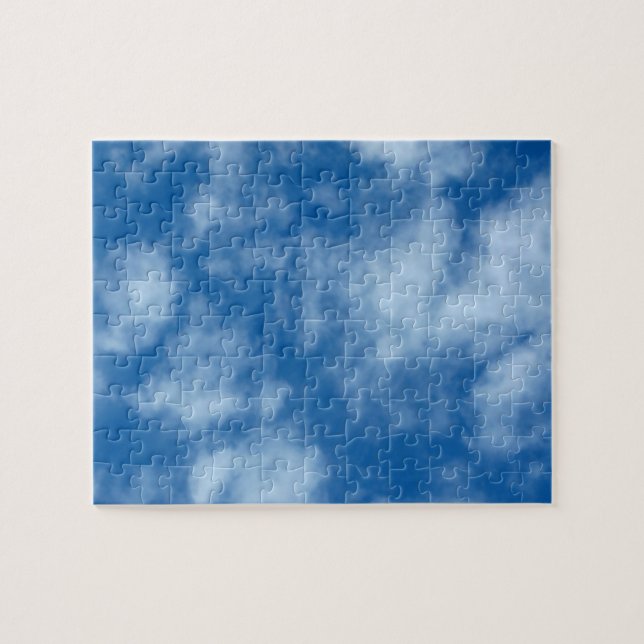 Blue Sky with Clouds Nature Photography Jigsaw Puzzle (Horizontal)