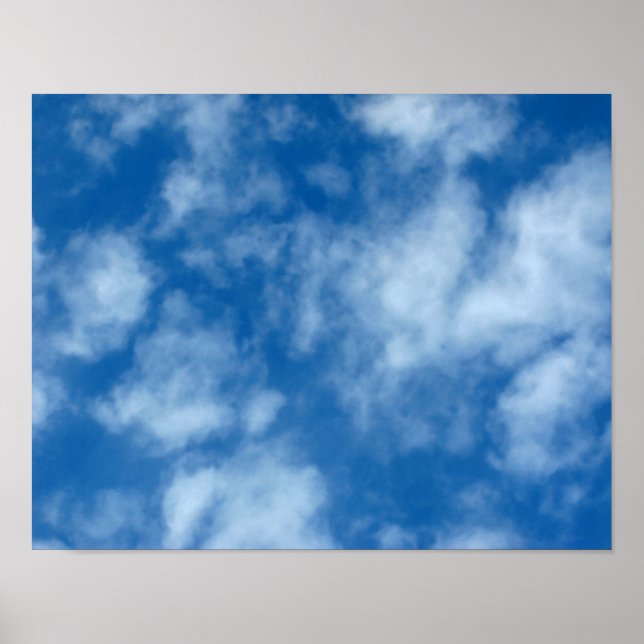 Blue Sky with Clouds Nature Photography Poster (Front)