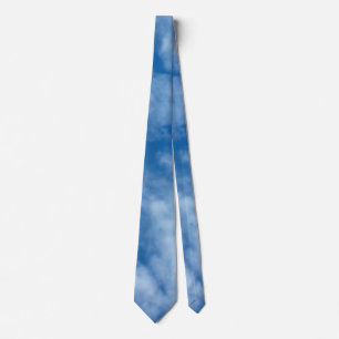 Blue Sky with Clouds Nature Photography Tie