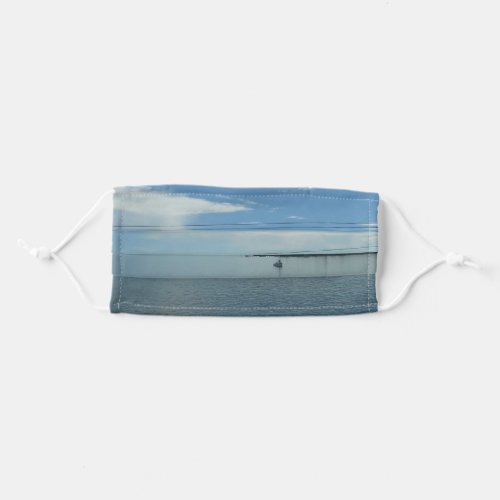 Blue sky with clouds on ocean adult cloth face mask