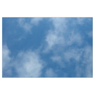 Blue Sky with Clouds Photo Fabric