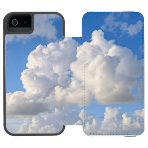 Blue sky with clouds photo iPhone SE/5/5s wallet case