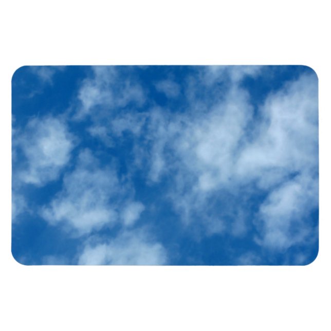 Blue Sky with Clouds Photo Magnet (Horizontal)